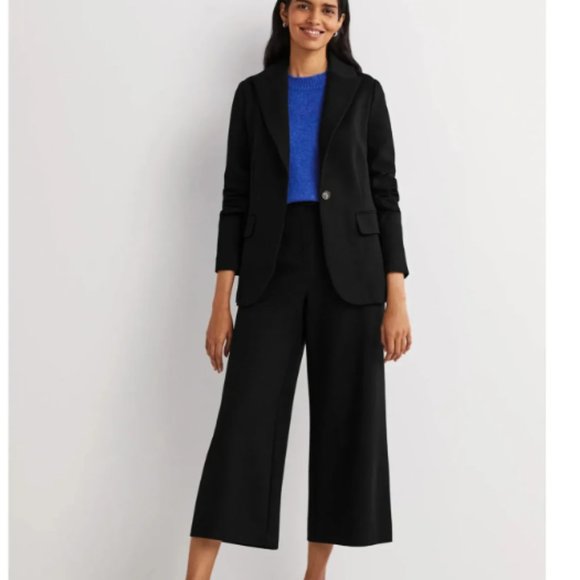 Tailored Stretch Jersey Blazer Tops - Tailored Stretch Jersey Blazer - Black - Regular 8